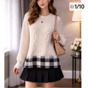 Madewell woman's crewneck wool waffle knit sweater size s